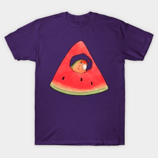 Lovebird peek-a-boo with watermelon T-Shirt